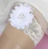 White Lace Stretchy Crystal Beaded Wedding Bridal Carters Belt With Hand Made Flower Sexy 7509018