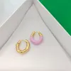 French Lava Fold Donut Mix Earrings Asymmetric Alternative Niche Luxury Design Trendy Women's Jewelry Accessories