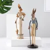 Statue et Figurines d'animaux en résine, décoration de maison de chat, ornements de dessin animé, cadeau pour amis T200710245y