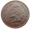 US08 Hobo Nickel 1877 Indian Cent Penny twarzą do Skull Skeleton Zombie Copy Copy Monety Accessories Monety241N