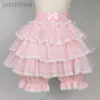 Shorts pour femme Harajuku dentelle douce Lolita Shorts jupes japonais Kawaii JK taille élastique sécurité pantalons courts Cutecore ldd240312