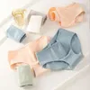 Women's Panties Pure Cotton Combed Bottom Solid Color Simple Mid-waist Comfortable Girly Triangle Underwear