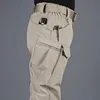 Heren Tactische Broek Meerdere Zak Elasticiteit Militaire Tacitcal Broek 2023 Mannen Slanke Outdoor Waterdichte Leger Cargo 240227