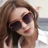 8A quality Designer H home sunglasses Fashionable glasses square new orange Emma personalized H-letter Instagram creative street photos for women