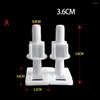 Toilet Seat Covers 2pcs Plastic White Hinges Full Set Bolts Screws Bathroom Repair Kit Accessories