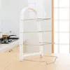 Kitchen Storage 4 Tires Pan Rack Plastic Pot Lid Organizer Shelves Holder Stand For Cutting Board