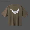 Designer Kanyes Classic Wests T-Shirt Three Party Joint Peace Dove Bedrucktes Waschwasser Kurze Ärmel High Street Herren und Damen Yzys TeesN4H7