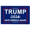 3x5ft 90x150cm Donald Trump 2024 Flagg 10 Styles Banner Flags Keep America Great Again Polyester Decor Banner för president USA