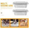 Ta ut containrar 20 datorer Cake Pan Packing Box Foil Pans Cookie Plate Food Disponable Cookware Baking Baklådor