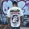 Hellstar2024 New Man Shirt Trendy Herrkvinnors överdimensionerade löst montering med tryckta bokstäver och korta ärm-t-shirts för tonåringar tee