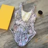 Stilvolle einteilige Badebekleidung, sexy Damen-Bikini-Sets, Badebekleidung, Vintage-Druck, Badeanzüge, Sommer, Strand, Schwimmen