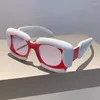 Lunettes de soleil surdimensionnées en forme de nuage, lunettes de soleil carrées pour femmes, Design tendance, Protection UV400