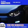 Daytime Running Lights Streamer Turn Signal Indicator For VW Scirocco R LED Headlight Assembly 08-17 Car Accessories Front Lamp