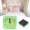 Altri orologi Accessori Sveglia quadrata in cristallo Camera da letto per studenti Comodino Piccola sveglia Sveglia portatile carina Bianco Verde Blu Rosa Forniture per la casaL2403