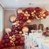 Bourgogne Wine Red Balloons Garland Kit Gold Balloon Arch Chilet Decor Valentines Day 240226