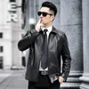 Men's Suits Plus Size Winter Top Layer Cowhide Genuine Leather Jacket Clothes Fashion Male Lapel Coats Motorcycle Overcoat