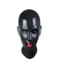 Lateksowa niewoli maska ​​seksu fetysz zabawki BDSM z otwartymi ustami Gag dla dorosłych zabawki maska ​​hooda Y1906026897877