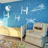 Vaisseau spatial Millemium Falcon X Wing Fighter autocollant mural fusée Starfighters guerre décalcomanie enfants chambre pépinière vinyle décor à la maison 211217351m