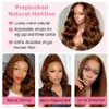 250%Chocolate Brown Body Wave Lace Front Wigs Human Hair Light Brown 13x4 HD Transparent Lace Frontal Wig Preplucked Brazilian Hair