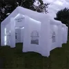 en gros (33x26x13.2ft) gain de tente de mariage gonflable Tent événement tentes de fête publicitaire Maison de construction avec LED Light Light Outdoor Marquee Widows Church avec soufflant