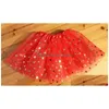 Etekler Satış Altın Polka Dot Çocuk Kızlar Tutus etek dans elbiseleri Yumuşak Bale Çocuklar Pettiskirt kıyafetleri Damla Teslimat Baby çocuklar Mater Dhqsv