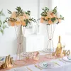 Goldene Vasen für Hochzeitsdekorationen, 10er-Set, hoher Tisch, 235 Zoll, Metall, Blumenparty, Zuhause, frachtfrei, 240306