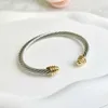 AA Designer Bangle Sweet Hambra Armband Jade Dy Man Gold Dome Twisted Cord Armband Small Handpiece 64sq