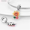 Beaded 925 Sterling Silver Flower Series Sunflower Charms DIY JEYCHERRY CHERRY BLOMSOM CHRYSANTHEMUM CHARM PEAD FIT Original Armeletl24213