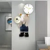 Wanduhren 3D Nordic Cute Bear Uhr Modernes Design Home Wohnzimmer Uhr Stille Kunst Dekoration Hängen Horologe