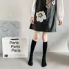 Kadın Çorap JK Siyah Beyaz Uyluk Yüksek Çorapları Kawaii Lolita Diz Kadife Moda Cosplay Seksi Naylon Buzağı Uzun Sox