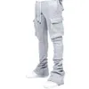 Джинсовые брюки мужские S плюс размер карго дизайн на заказ расклешенная пот уличная одежда мужская стопка 156