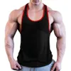 Men Gym Singlet Stringer Muscle Tank Tops Fitness Sport Shirt Y Back Racer Workout Vest 240311