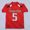 Aangepaste Texas Tech TTU voetbalshirt NCAA College Wesley High Tony Jones Eli Howard Erik Ezukanma R.J.Turner T.J.Vasher Brooks Crabtree