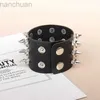 Braccialetto 2023 di nuova moda Harajuku Rock Spikes Rivetto Catene in pelle Bracciali per donna Uomo Gotico Polsino largo PU Bracciale in pelle Bangle ldd240312