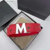 Belts Designer belt for women Man leather smooth buckle Red Cintura Luxury La sangle Casual ceinture Letter M Length -125cm gifts with original Box L240312