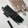 Eyebrow Enhancers Makeup Double Pencil Crayon Ebony Soft Brown Dark Medium Chocolate Drop Delivery Health Beauty Eyes Dhjgw