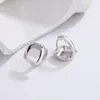 Stud Earrings S Sterling Sier Smooth Face Safe for Female Minors with Cool Style Simple and Versatile