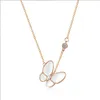 V-ketting Fanjia witte Beimu-vlinderketting 925 puur verzilverd 18K goud Witte Beibei-hanger Rose Gold Lock Bone Chain222