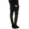 Designer Blanc Hommes Jeans Déchiré En Détresse Noir Skinny Denim Hip Hop Bouton Stretch Pantalon Cxg230982 318