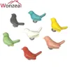 Handles & Pulls 1PCS Cute Birds Ceramic Knobs 3D Cartoon Dresser Drawer Kids Cabinet Cupboard Furniture Hardware253d