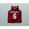 Personalizado qualquer nome qualquer equipe danny mahealani 6 beacon hills camisa de basquete adolescente lobo todo costurado tamanho s m l xl xxl 3xl 4xl 5xl 6xl qualidade superior