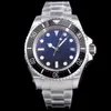 AA ST9 Watch Stanless Steel Deep Men Ceramic Bezel Black Blue Dial Glide Lock Clasp Automatic Business Casual mens Watches