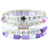 5 pièces/ensemble Taylor Swiftie bracelets d'amitié fleur coeur étoile lettre charme surfeur Heishi brins de perles personnalisé élastique or Boho plage bijoux cadeau pour les fans