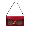 Borsa da donna di design Borsa a tracolla in pelle brillante Borsa a mano da donna Baguette Borse piccole rosse nere bianche