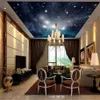 Anpassad 3D PO Wallpaper 3D Romantisk vacker stjärnhimmel Zenith Målning Barnrum 3D Takväggspapper Hemdekor314D