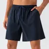 Lu hommes Yoga sport court séchage rapide Shorts avec poche arrière téléphone portable décontracté course gymnase survêtement pantalon 31420