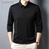Polos masculinos manga waffle sólida camiseta elasticidade lazer roupas confortáveis gola virada para baixo camisas polo casuais 4xl ldd240312