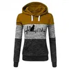 Kvinnors hoodies splice för kvinnor logo djurtryck tröja femmes kawaii topps harajuku mönster bomullsflickor höst