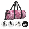 Outdoor Bags Floral Paisley Retro Sports Pink Traditional Luggage Gym Bag With Shoes Vintage Handbags Couple Printed Weekend Fitness