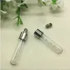 SCREW CAP tube 35 6mm glass vial pendant crystal Glass Perfume Locket rice vial Screw cap Necklace charm fill bottle1232v